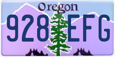OR license plate 928EFG