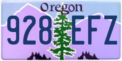 OR license plate 928EFZ