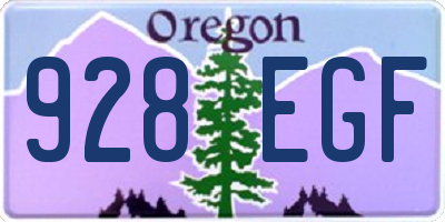 OR license plate 928EGF