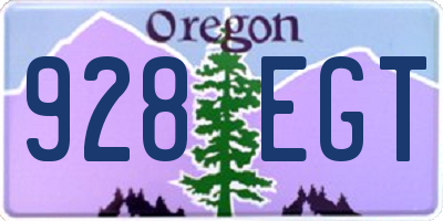 OR license plate 928EGT