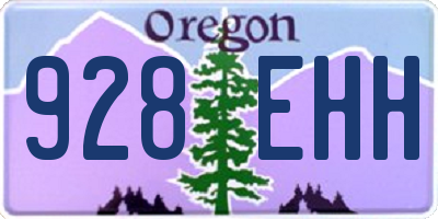 OR license plate 928EHH