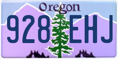 OR license plate 928EHJ