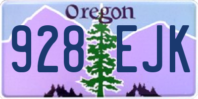 OR license plate 928EJK