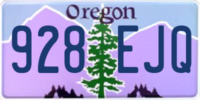 OR license plate 928EJQ