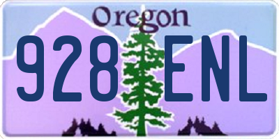 OR license plate 928ENL