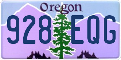 OR license plate 928EQG