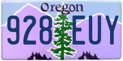 OR license plate 928EUY