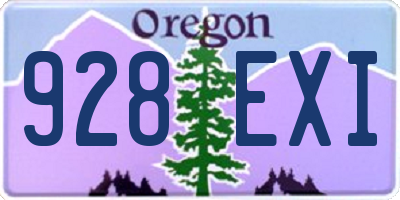 OR license plate 928EXI