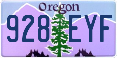 OR license plate 928EYF
