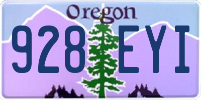 OR license plate 928EYI