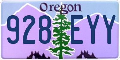 OR license plate 928EYY