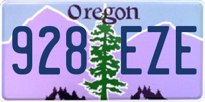 OR license plate 928EZE