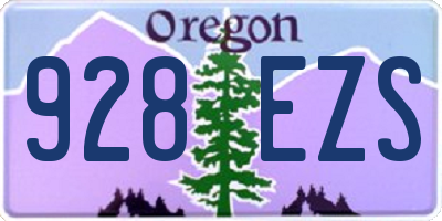 OR license plate 928EZS