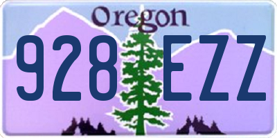 OR license plate 928EZZ