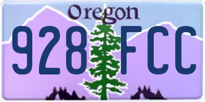 OR license plate 928FCC