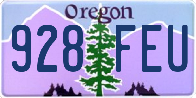 OR license plate 928FEU