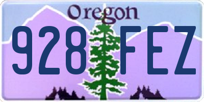 OR license plate 928FEZ