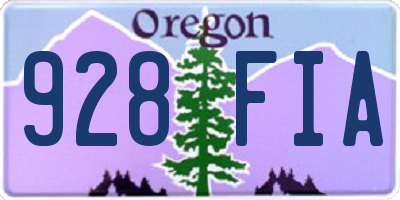 OR license plate 928FIA