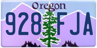 OR license plate 928FJA
