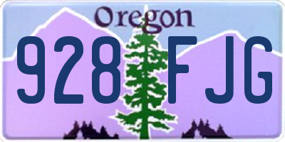 OR license plate 928FJG