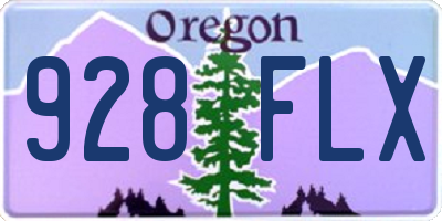 OR license plate 928FLX