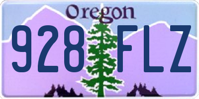 OR license plate 928FLZ