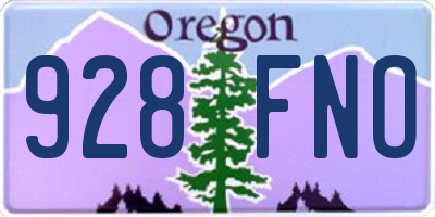 OR license plate 928FNO