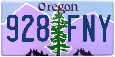 OR license plate 928FNY