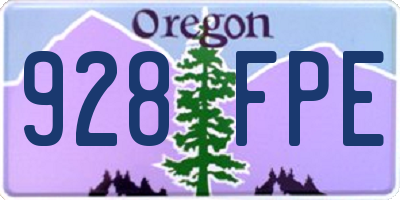 OR license plate 928FPE