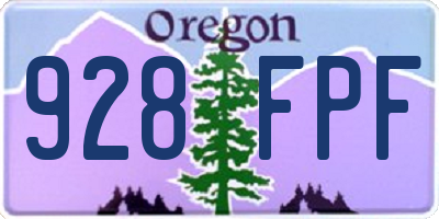 OR license plate 928FPF