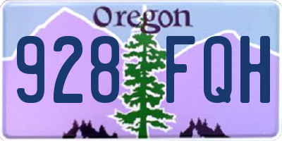OR license plate 928FQH