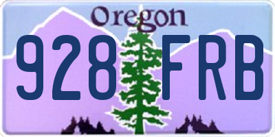OR license plate 928FRB