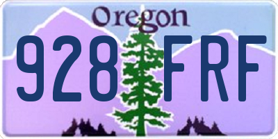 OR license plate 928FRF