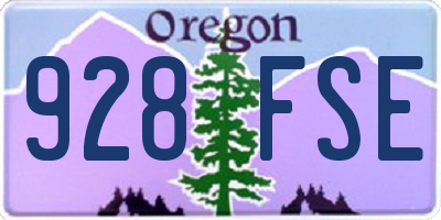 OR license plate 928FSE