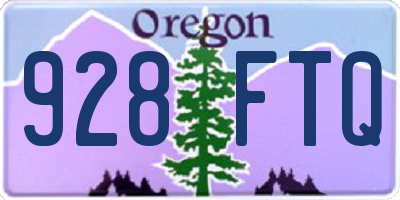 OR license plate 928FTQ