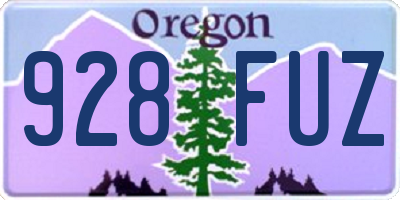 OR license plate 928FUZ