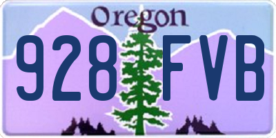 OR license plate 928FVB