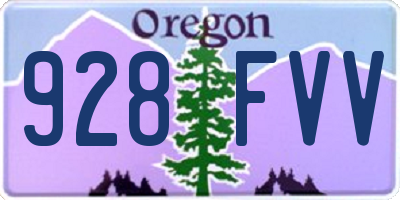 OR license plate 928FVV