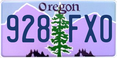 OR license plate 928FXO