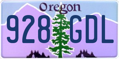 OR license plate 928GDL