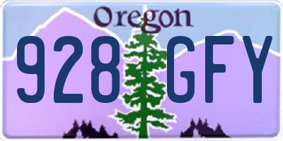 OR license plate 928GFY