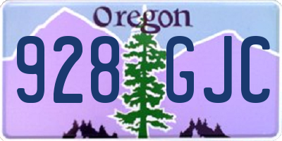OR license plate 928GJC