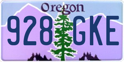 OR license plate 928GKE