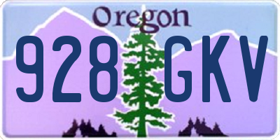 OR license plate 928GKV
