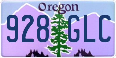 OR license plate 928GLC