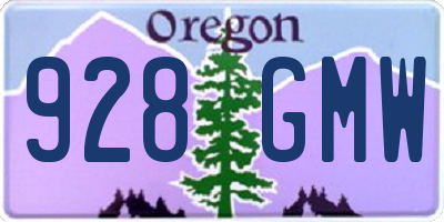 OR license plate 928GMW