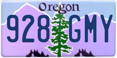 OR license plate 928GMY