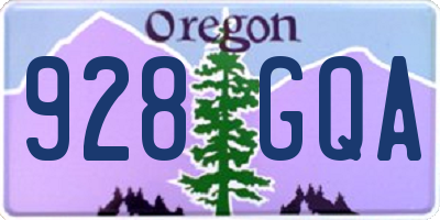 OR license plate 928GQA