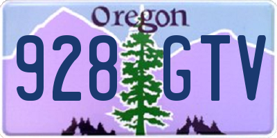 OR license plate 928GTV