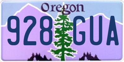 OR license plate 928GUA